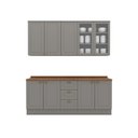 Ver imagem 3 de Cozinha Compacta 200cm 4 Peças 9 Portas 3 Gavetas Americana Henn