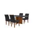 Ver imagem 2 de Conjunto Sala de Jantar Mesa Tampo em MDF 4 Cadeiras