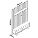 Ver imagem 4 de Painel e Rack Ripado com LED Nobre 185 Naturale Off White - Gelius