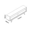 Painel e Rack Ripado com LED Nobre 185 Naturale Off White - Gelius - 8