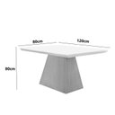 Ver imagem 3 de Conjunto Sala de Jantar Mesa Tampo em MDF 4 Cadeiras Marrom/Off White/Imbuia