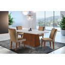 Ver imagem 1 de Conjunto Sala de Jantar Mesa Tampo em MDF 4 Cadeiras 