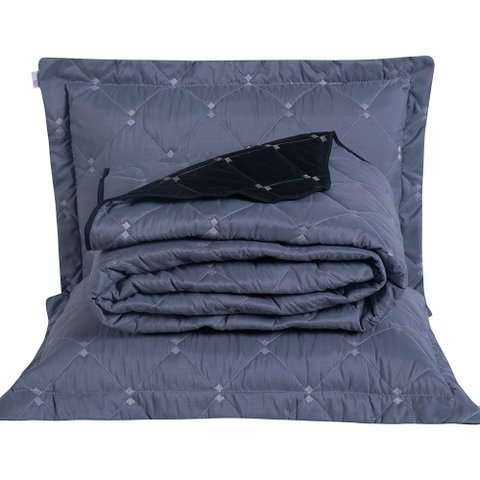 Kit 7 Pçs Cobre Leito Casal Queen Renove Hipercal 400 Fios: Kit 7 - Cinza e Preto