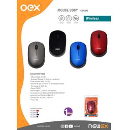 Mouse sem Fio 1200 DPI COSY OEX MS409 Preto - 3