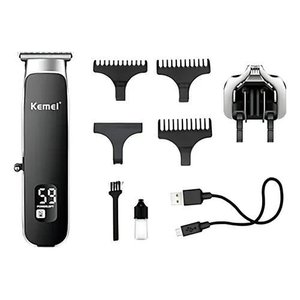 Barbeador Elétrico Kemei Km-1893 Aparador de Barba e Cabelo 110v/220v - 2 em 1