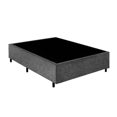 Base Box Solteirão Santo Box Suede 40x128x188:cinza