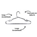 Ver imagem 3 de Kit com 25un. Cabide Adulto Cavado Tradicional Ps Cristal