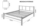 Ver imagem 2 de Cama Casal 1,40 Int. de Tubolar/aço Alojamento
