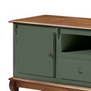 Ver imagem 4 de Conjunto Rack 60503m + Painel 50513 para Sala Pés Luiz Xv 2 Gavetas 2 Portas - Verde Musgo/imbuia