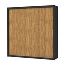 Ver imagem 2 de Guarda-Roupa Casal com 3 Portas de Correr e 4 Gavetas 186cm Multimóveis CR35573 Preto/Madeirado