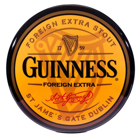 Luminoso de Parede Cerveja Guinness Amarelo Retrô Vintage P Bar,garagem,churrasqueira,espaço Gourmet