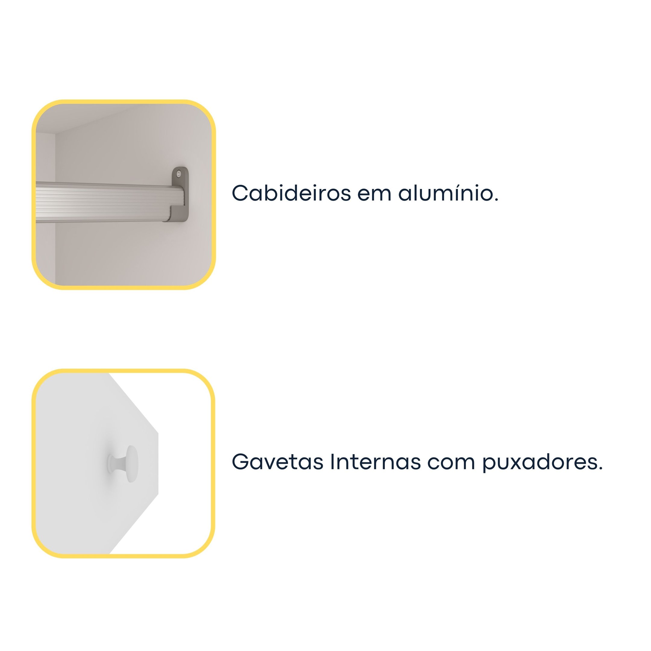 Guarda Roupa Casal 3 Portas 4 Gavetas Taifa 190cm Espresso Móveis  - 2