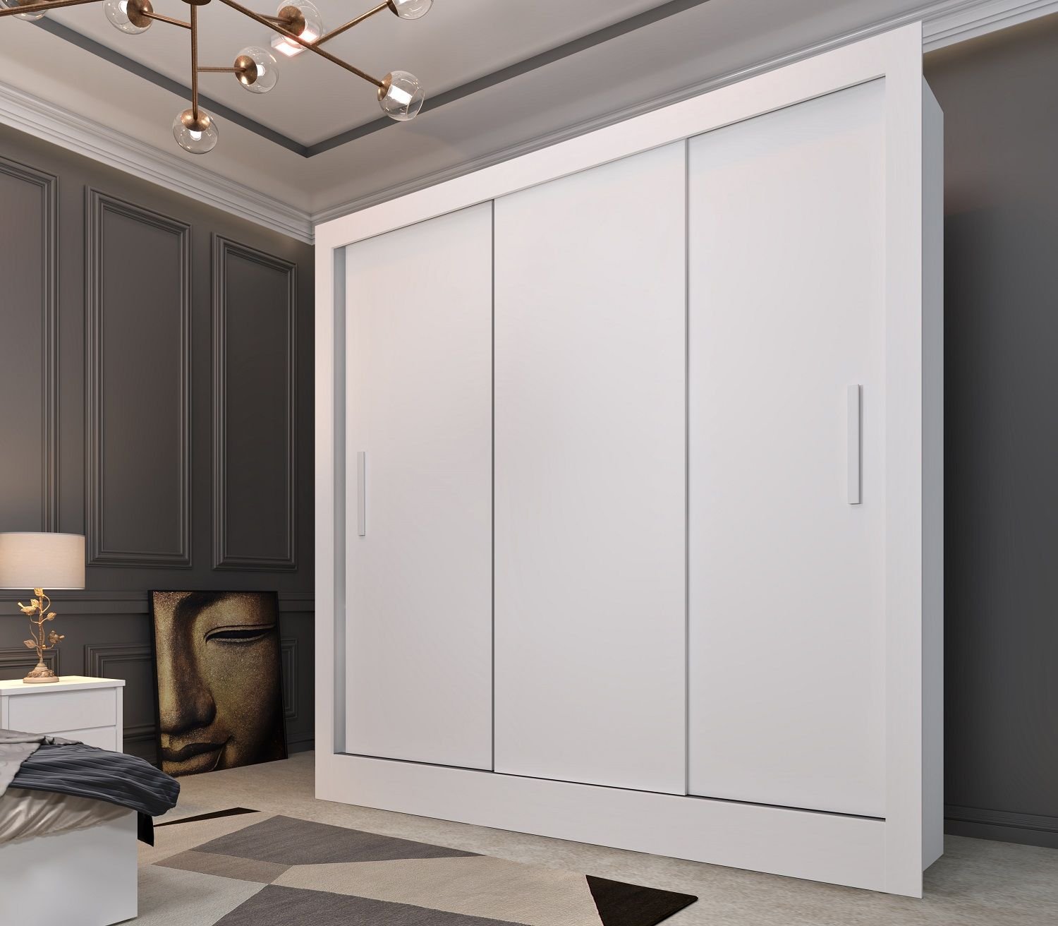 Guarda Roupa Casal 3 Portas 4 Gavetas Taifa 190cm Espresso Móveis  - 1