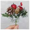 Ver imagem 3 de Kit 6 Ramos Maçã Decoração Natal Artificial com Detalhes Branco 17cm