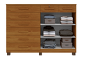 Ver imagem 3 de Cômoda 8 Gavetas 2 Portas New Triunfo Benetil Móveis - Cinamomo