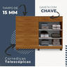 Cômoda 8 Gavetas 2 Portas New Triunfo Benetil Móveis - Cinamomo - 5