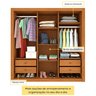 Guarda Roupa Casal 3 Portas 4 Gavetas Taifa 190cm Espresso Móveis - 11