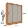 Guarda Roupa Casal 3 Portas 4 Gavetas Taifa 190cm Espresso Móveis - 5
