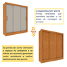 Guarda Roupa Casal 3 Portas 4 Gavetas Taifa 190cm Espresso Móveis - 8