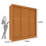Guarda Roupa Casal 3 Portas 4 Gavetas Taifa 190cm Espresso Móveis - 6