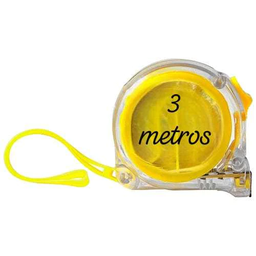 Trena Métrica Transparente 3 Metros X 19mm com Trava – Bomvink - 2