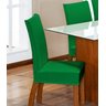 Kit Capa de Cadeira 4 Peças Sala de Jantar Protege o Estofado Renova o Visual Malha Gel Verde - 2