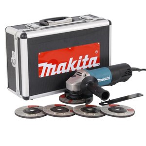 Esmerilhadeira Angular 115mm Industrial 840w Chave Punho 5 Discos Maleta 9557hpgx2 127v Makita