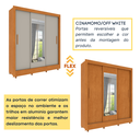 Ver mais imagens de Guarda Roupa Casal com Espelho e Pés 3 Portas 4 Gavetas Taifa 190cm Espresso Móveis