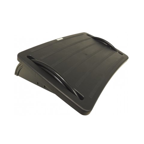 Apoio de Pé Ajustável Ergonômico e Antiderrapante Preto