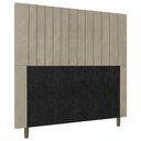 Ver imagem 1 de Cabeceira Cama Box Solteiro Nala 90cm Linho Bege - Abmaza