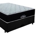 Ver imagem 6 de Cama Box Queen Suede Bipartido + Colchão Airtech Molas Ensacadas Antares Ortobom 158cm Preto