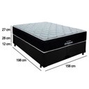 Ver imagem 5 de Cama Box Queen Suede Bipartido + Colchão Airtech Molas Ensacadas Antares Ortobom 158cm Preto
