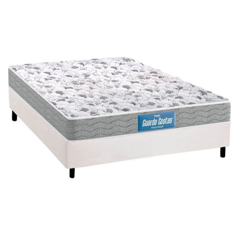 Cama Box Casal: Colchão Espuma D45 Probel /EP Guarda Costas Próextreme Double Face + Base CRC