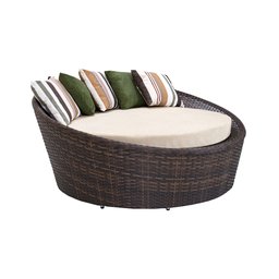 Conjunto de Sofás 5 Lugares + Chaise Redonda de 1,60 Cm em Alumínio e Fibra Sintética Área Externa J - 3