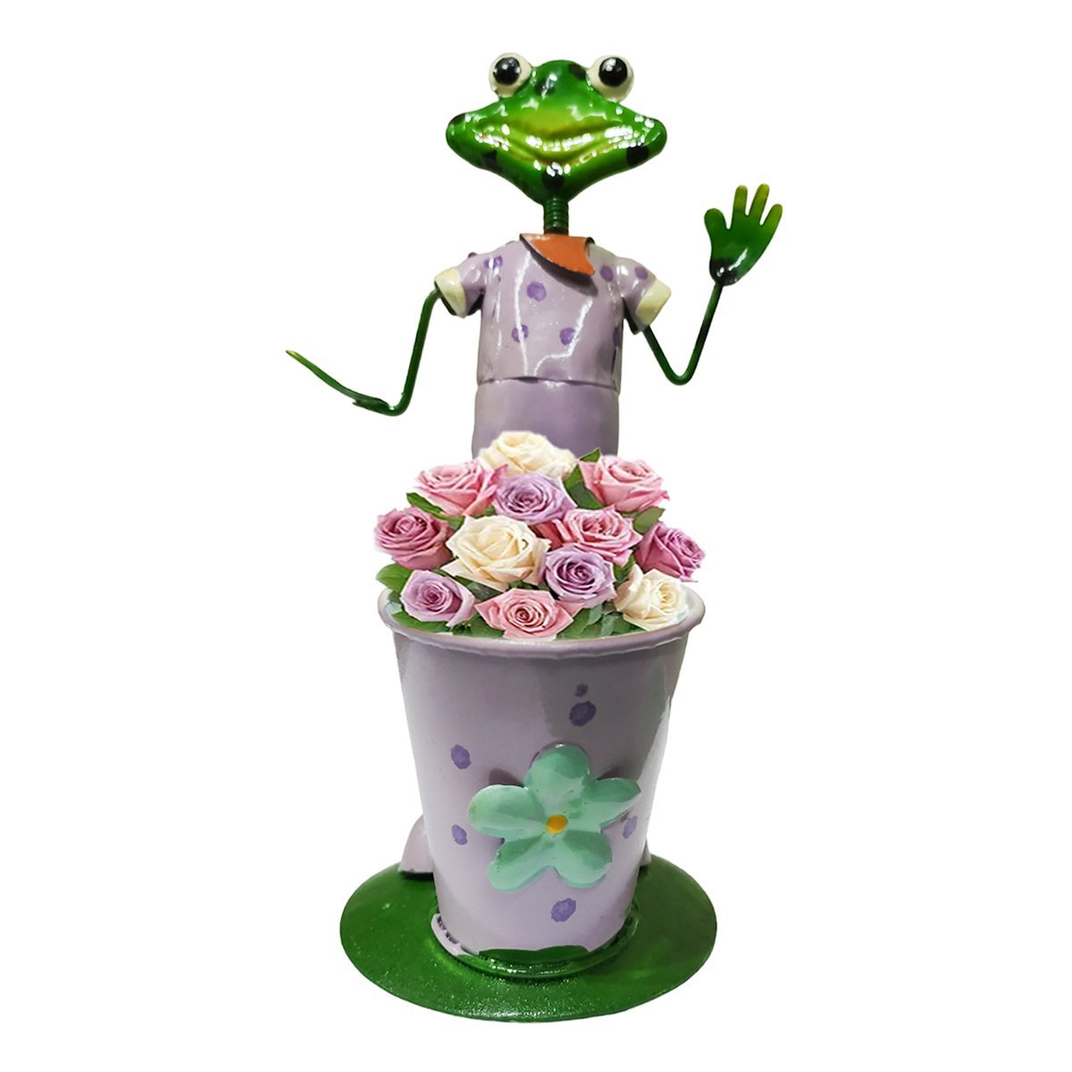 Boneco Sapo Casal Decoraçao Jardim Balde de Flor Quintal Casa Pousada Varanda Enfeite Duravel Resist - 2