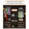 Guarda Roupa Casal 3 Portas 4 Gavetas com 8 Pés Taifa Espresso Móveis - 14