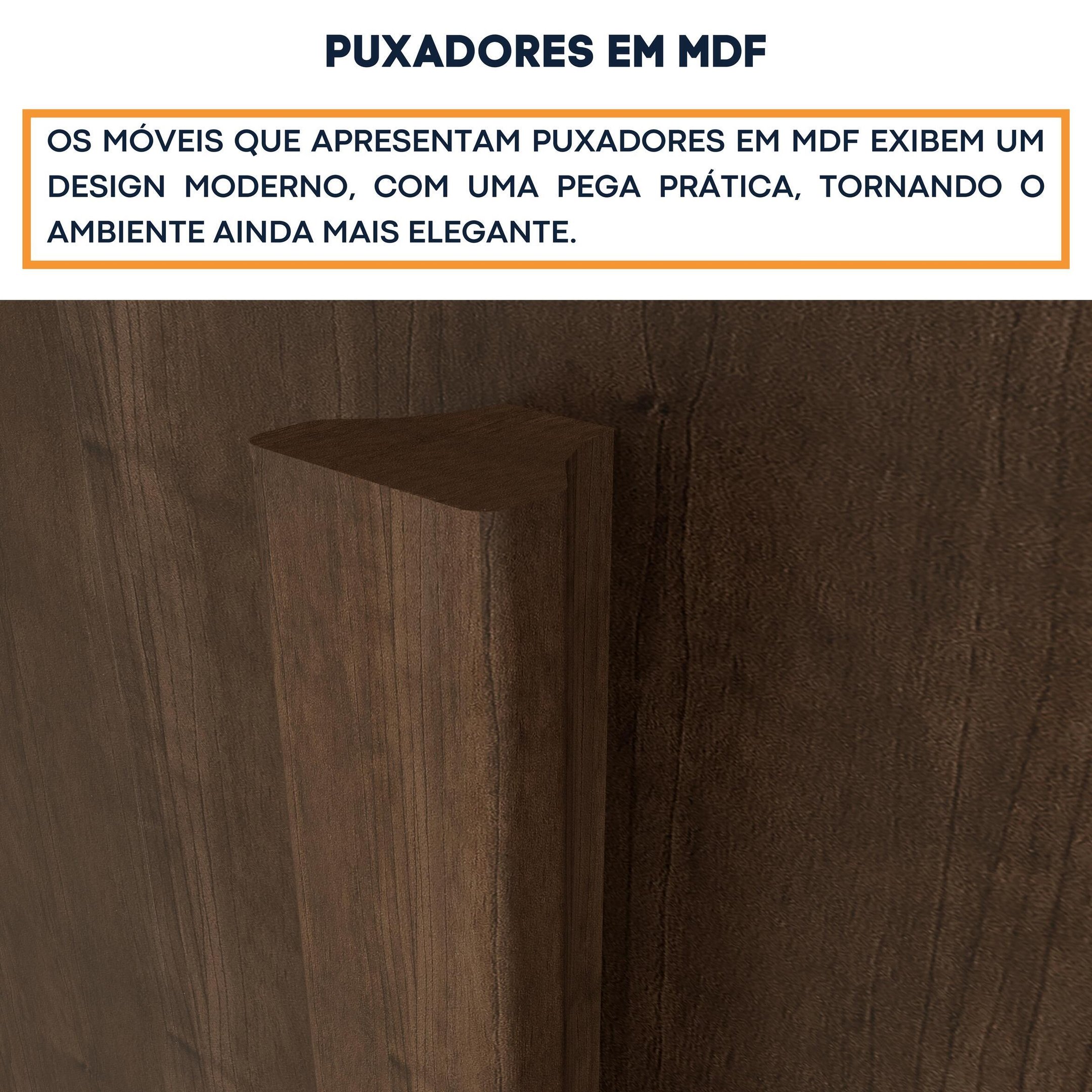 Guarda Roupa Casal 3 Portas 4 Gavetas com 8 Pés Taifa Espresso Móveis - 12