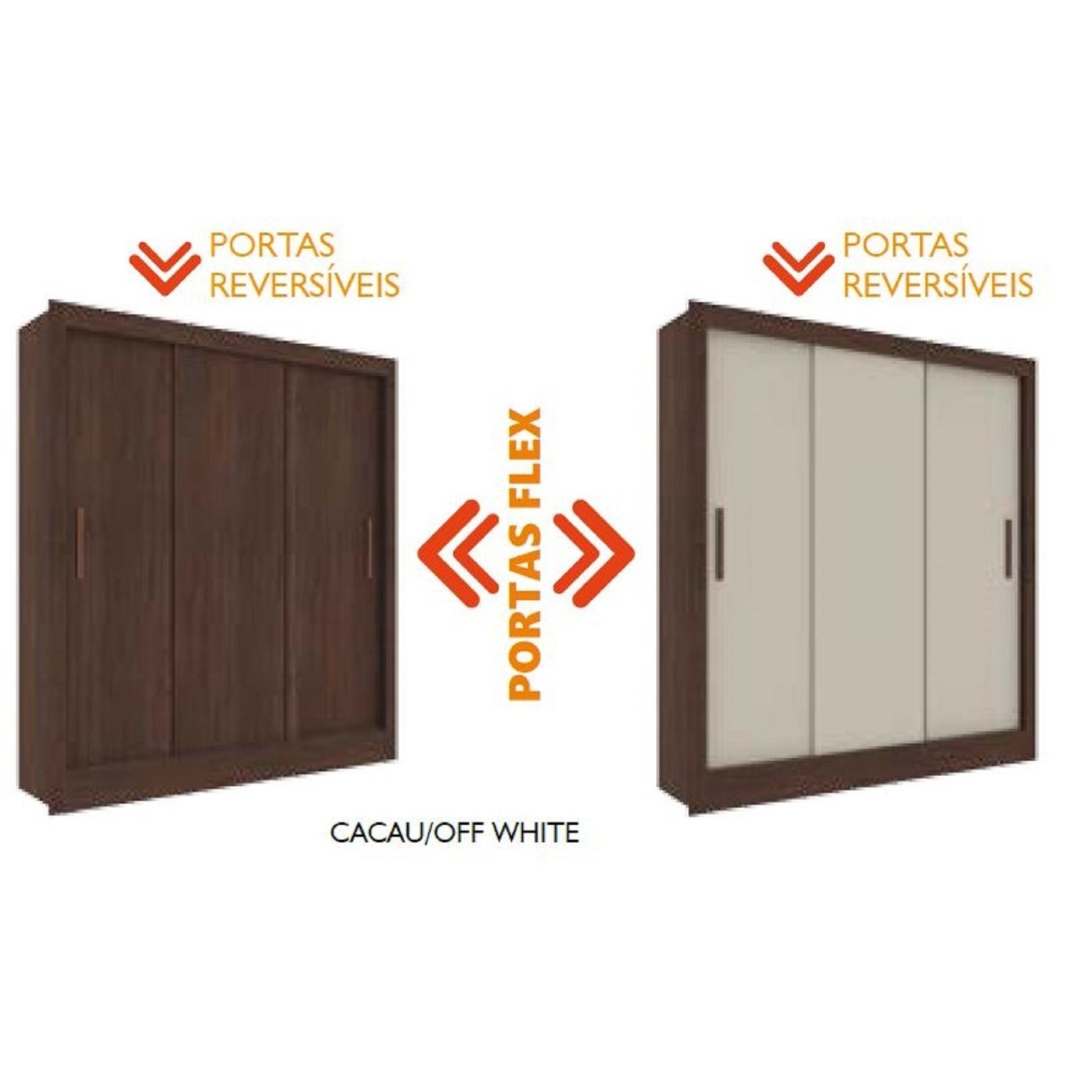 Guarda Roupa Casal 3 Portas 4 Gavetas com 8 Pés Taifa Espresso Móveis - 4