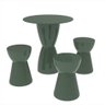 Conjunto Fit com Mesa + 03 Banquetas Sili I'm In Verde Alecrim Grifit Sili - I'm In - 1