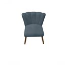 Ver imagem 3 de Cadeira Pétala Flor para Sala de Estar Penteadeira Salão Suede Azul Turquesa