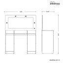 Ver imagem 6 de Penteadeira Camarim Studio 2 Portas e 3 Gavetas Cinamomo/off White - Móveis Albatroz