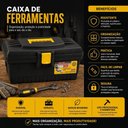 Ver imagem 6 de Kit 2 Caixa de Ferramentas Black Multiuso Maleta Bandeja Removivel Grande Pesca Eletricista Artesana