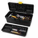 Ver imagem 2 de Kit 2 Caixa de Ferramentas Black Multiuso Maleta Bandeja Removivel Grande Pesca Eletricista Artesana