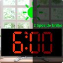 Ver imagem 7 de Relógio Digital Led Lorben Alarme Curvado Espelhado Mesa Cabeçeira