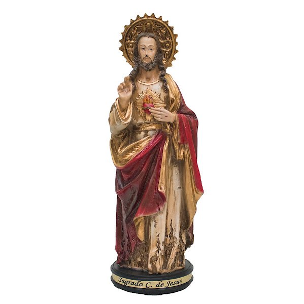 Imagem Sagrado Coração de Jesus Barroco 20 Cm Resina - 1