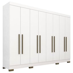 Guarda Roupa Casal 8 Portas 2 Gav Natasha Branco - Móveis Arapongas Branco - 1