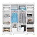 Ver imagem 3 de Guarda Roupa Casal 8 Portas 2 Gav Natasha Branco - Móveis Arapongas Branco