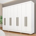 Ver imagem 2 de Guarda Roupa Casal 8 Portas 2 Gav Natasha Branco - Móveis Arapongas Branco