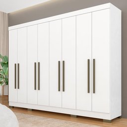 Guarda Roupa Casal 8 Portas 2 Gav Natasha Branco - Móveis Arapongas Branco - 2