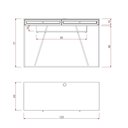 Ver imagem 5 de Escrivaninha New York 120 Cm 2 Gavetas Palhinha Base Metal Laca Off White